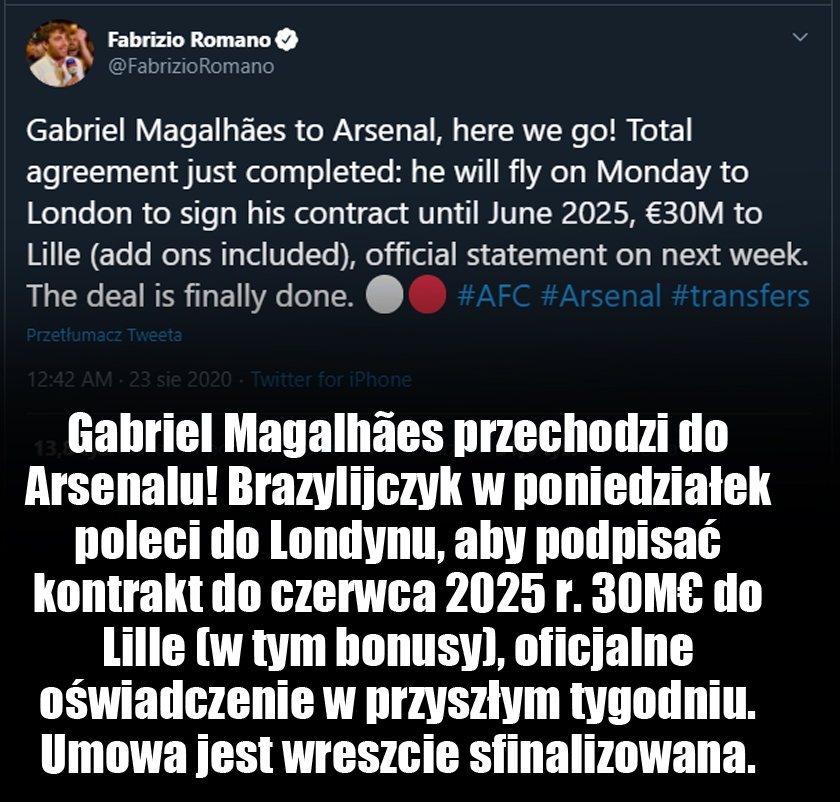 DOGADANE! Arsenal ściąga obrońcę za 30 mln euro!